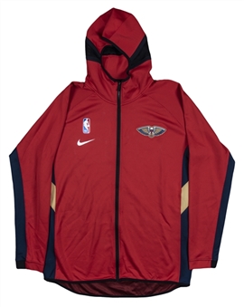 2020 Zion Williamson Debut Game Worn New Orleans Pelicans Warm-Up Jacket Photo Matched to Debut on 1/22/20 - 22 Pts. (Fanatics & Sports Investors)